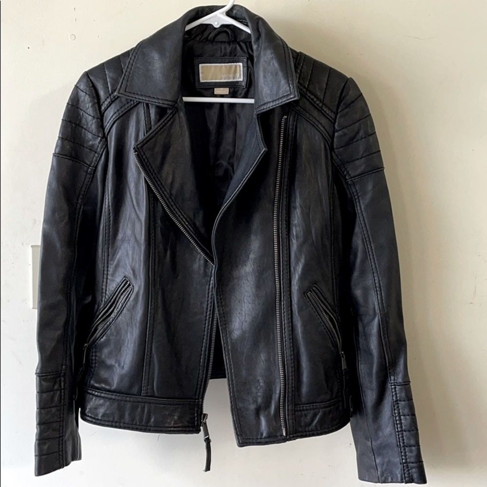 Michael Kors Leather Jacket, Womens M